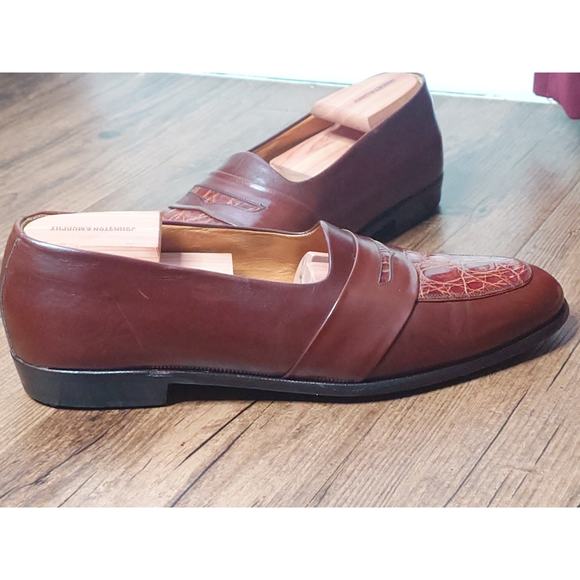 Johnston & Murphy Loafers Dress Shoes Tobacco Brown Size 10 M Made In Spain main image 5